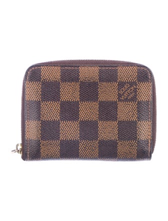 Louis Vuitton 2014 Damier Ebene Pattern Zippy Coin Purse