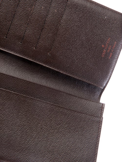 Louis Vuitton 1998 Damier Ebene Pattern Bifold Wallet