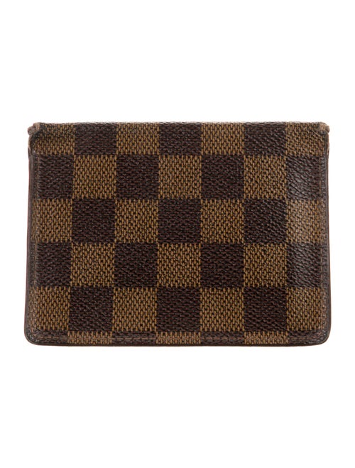Louis Vuitton 1998 Damier Ebene Pattern Card Case
