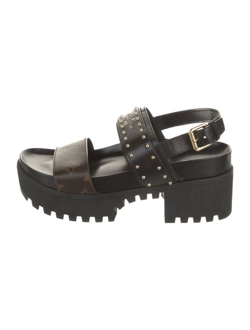 Louis Vuitton LV Monogram Leather Slingback Sandals