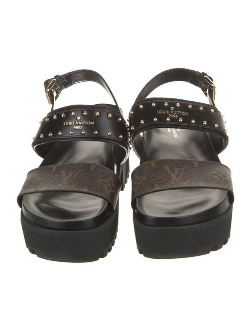 Louis Vuitton LV Monogram Leather Slingback Sandals