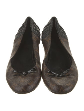 Louis Vuitton LV Monogram Bow Accents Ballet Flats