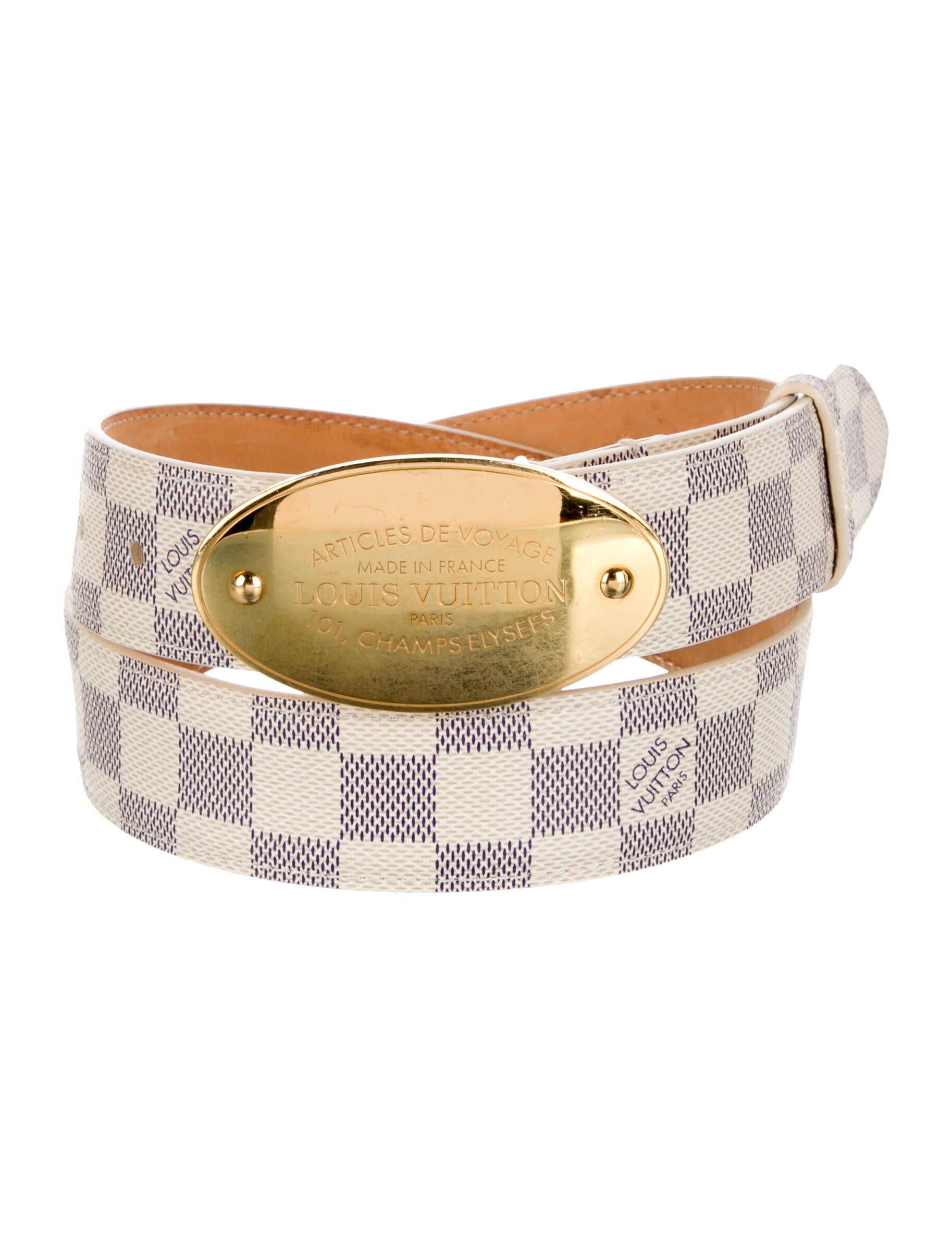 Louis Vuitton 2021 Damier Azur Pattern Waist Belt