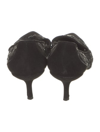 Louis Vuitton Lace Sequin Embellishments Pumps