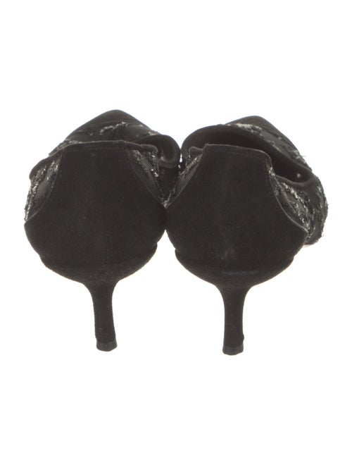Louis Vuitton Lace Sequin Embellishments Pumps
