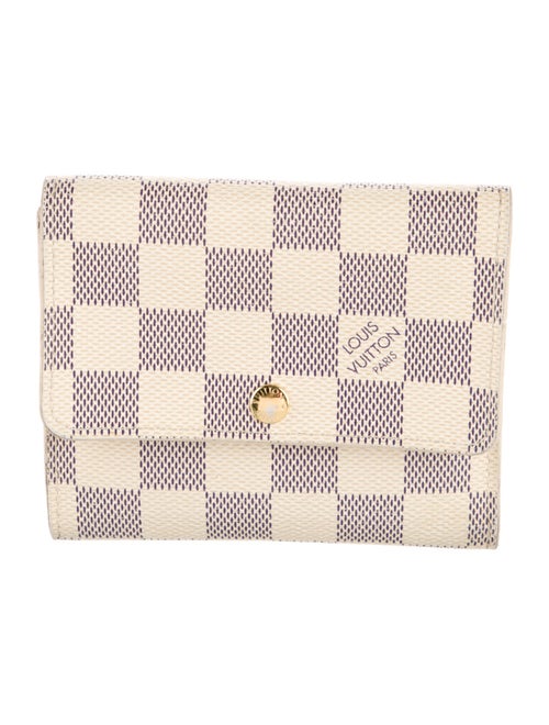 Louis Vuitton Damier Azur Pattern Coated Canvas Elise Wallet