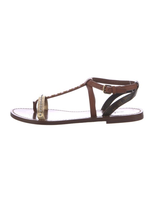 Louis Vuitton LV Monogram Leather Gladiator Sandals