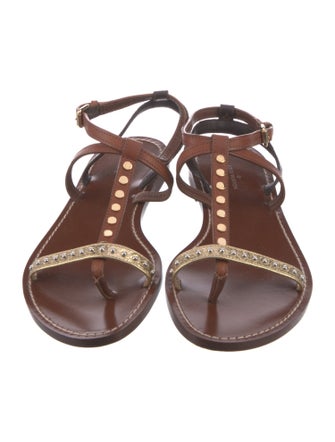 Louis Vuitton LV Monogram Leather Gladiator Sandals