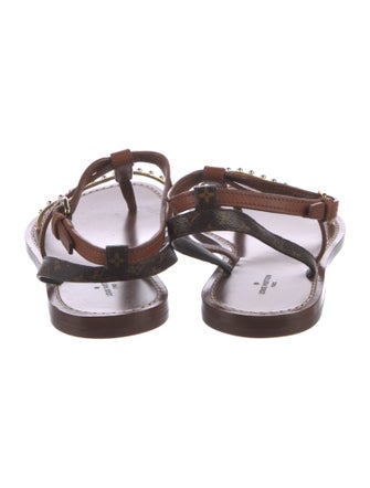 Louis Vuitton LV Monogram Leather Gladiator Sandals