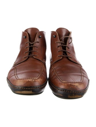 Louis Vuitton Leather Lace-Up Boots