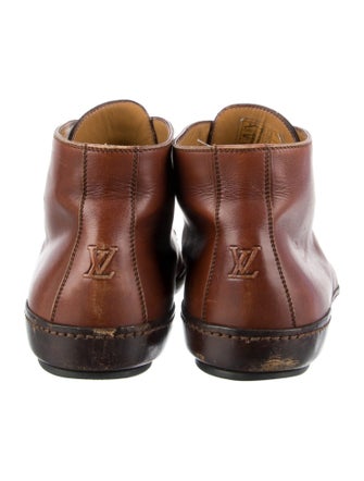 Louis Vuitton Leather Lace-Up Boots