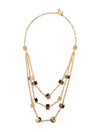 Louis Vuitton Crystal Gamble Multistrand Necklace
