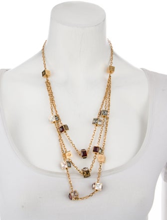 Louis Vuitton Crystal Gamble Multistrand Necklace