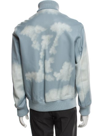 Louis Vuitton 2020 Logo Cloud Print Bomber Jacket