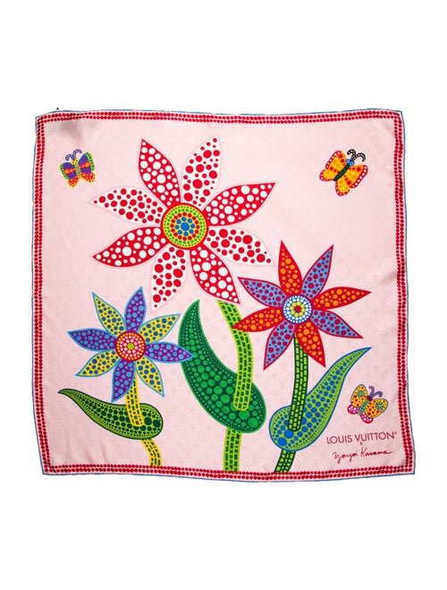 Louis Vuitton Yayoi Kusama Flowers Silk Scarf