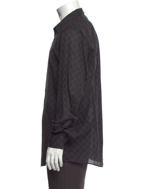 Louis Vuitton Damier Graphite Pattern Long Sleeve Shirt
