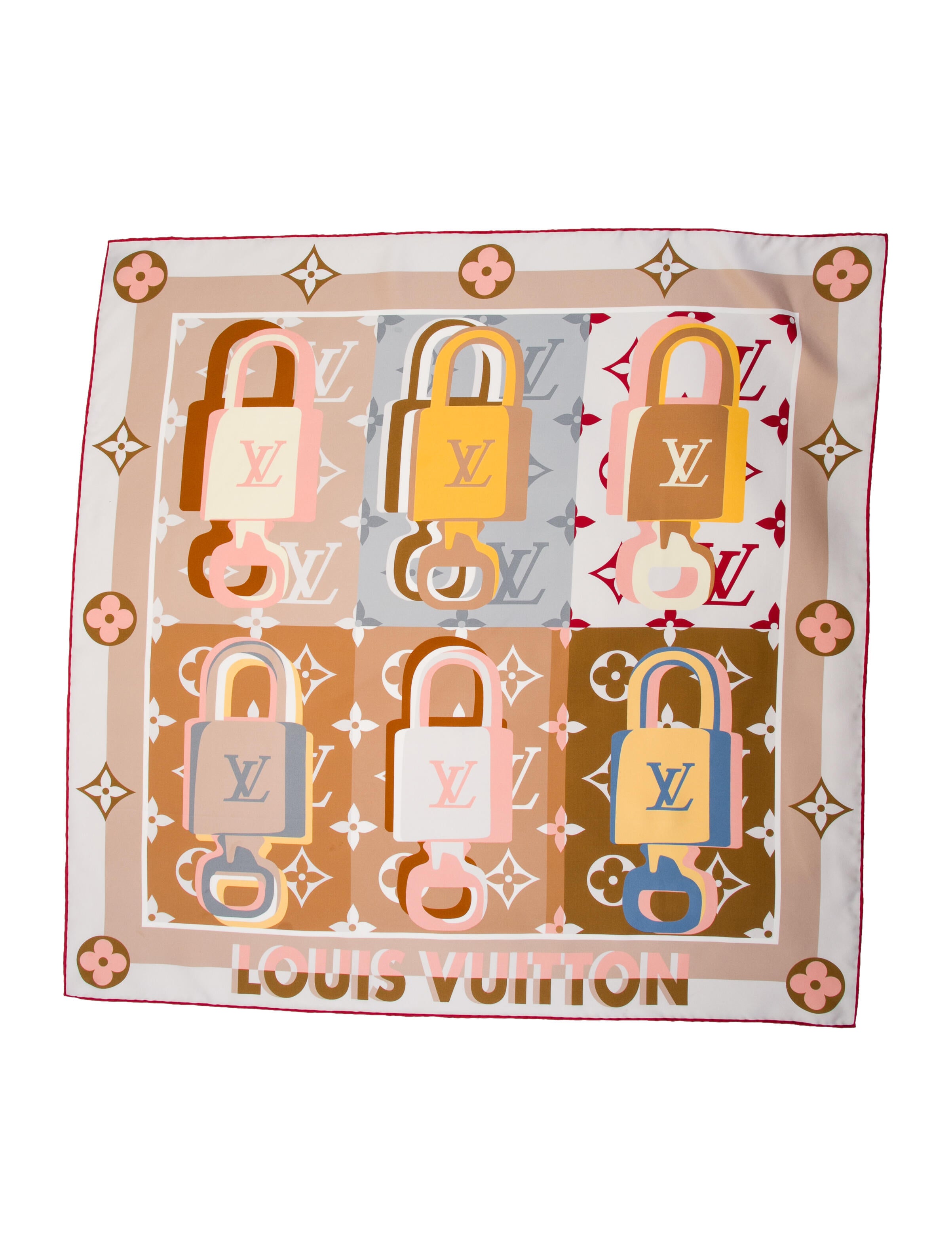Louis Vuitton LV Unlocked Square 90 Silk Scarf