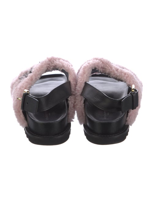 Louis Vuitton LV Monogram Shearling Slingback Sandals