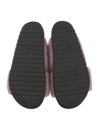 Louis Vuitton LV Monogram Shearling Slingback Sandals