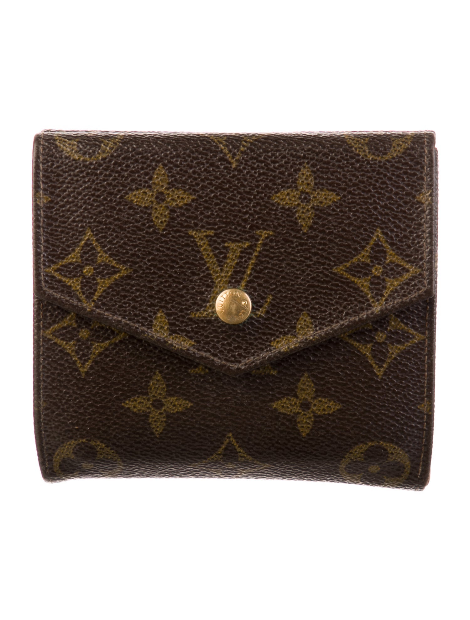 Louis Vuitton LV Monogram Coated Canvas Elise Wallet