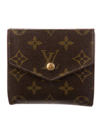 Louis Vuitton LV Monogram Coated Canvas Elise Wallet