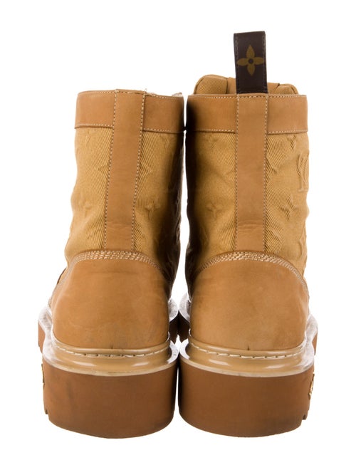 Louis Vuitton LV Monogram Suede Lace-Up Boots