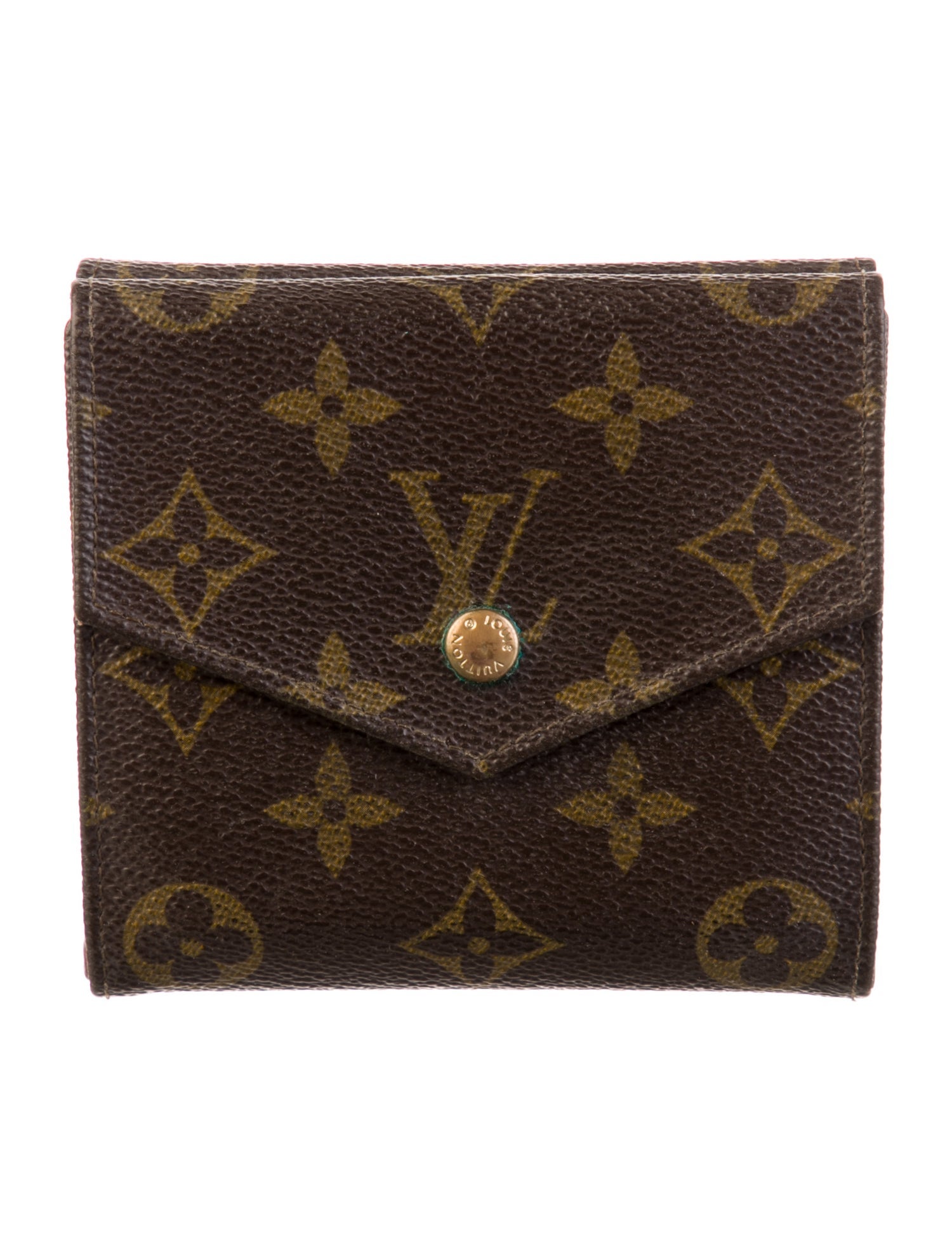 Louis Vuitton LV Monogram Coated Canvas Elise Wallet