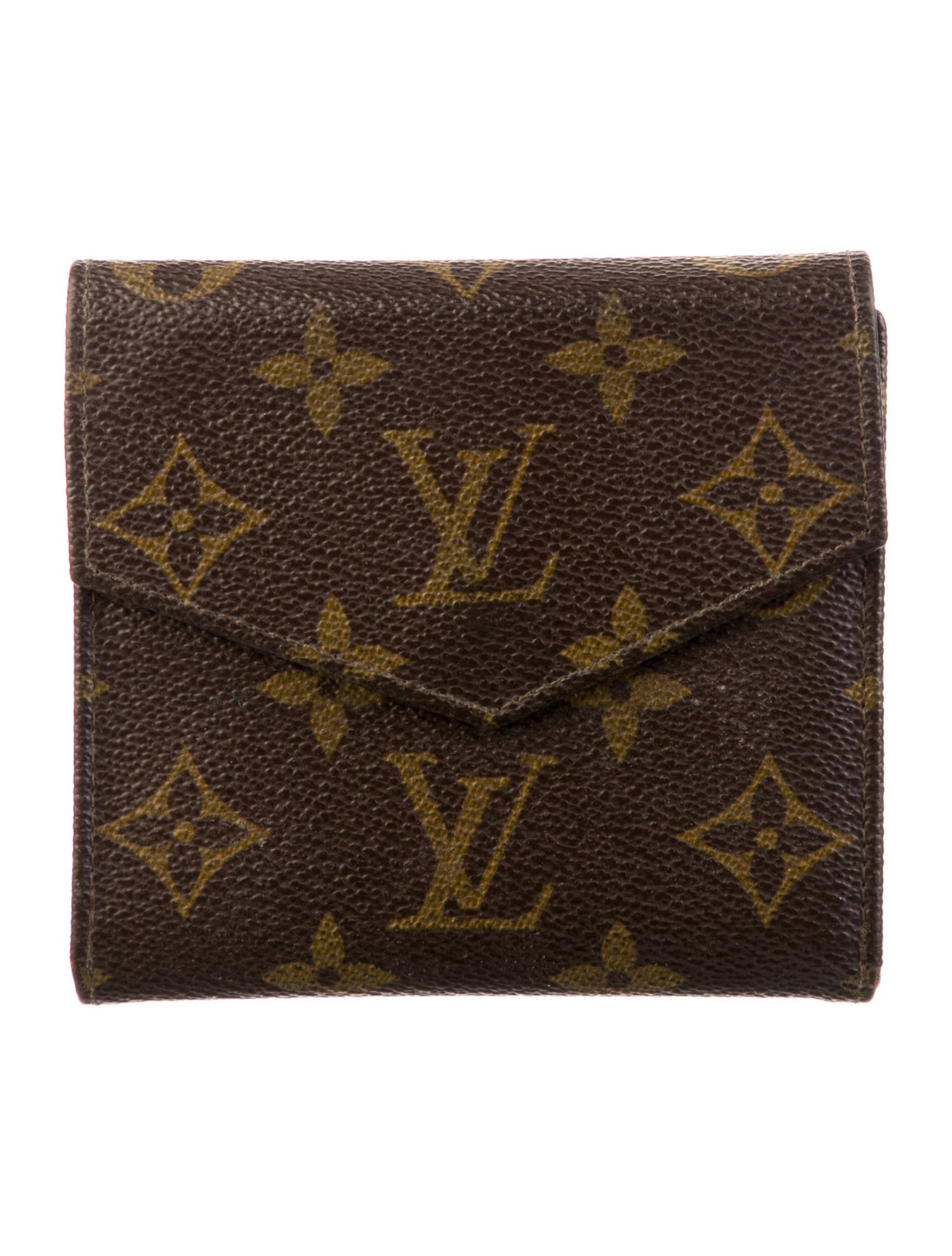 Louis Vuitton LV Monogram Coated Canvas Elise Wallet