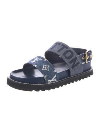Louis Vuitton LV Monogram Denim Slingback Sandals