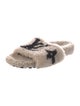 Louis Vuitton LV Monogram Shearling Slides