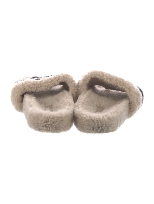 Louis Vuitton LV Monogram Shearling Slides