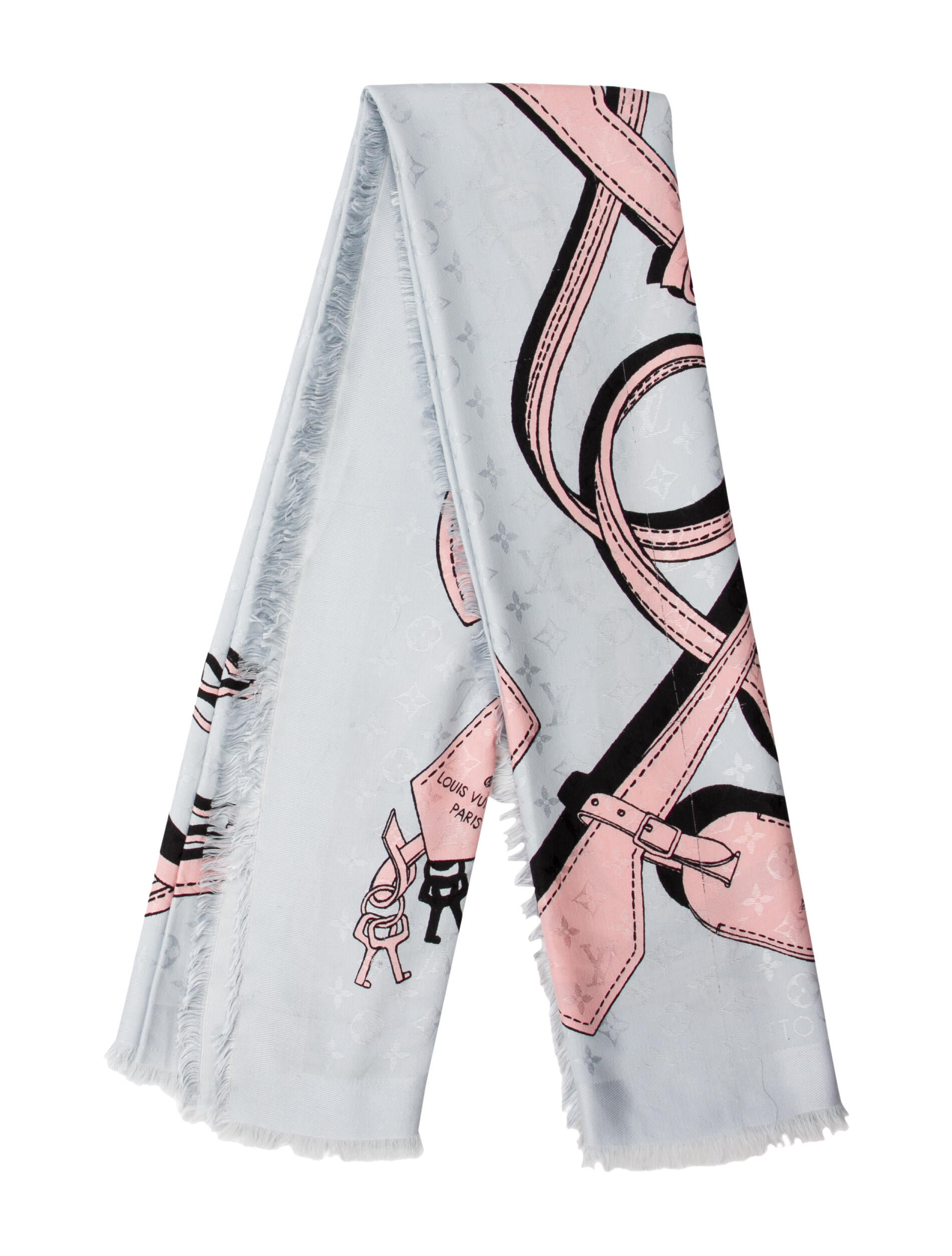 Louis Vuitton Handle Me Silk Shawl Silk Scarf