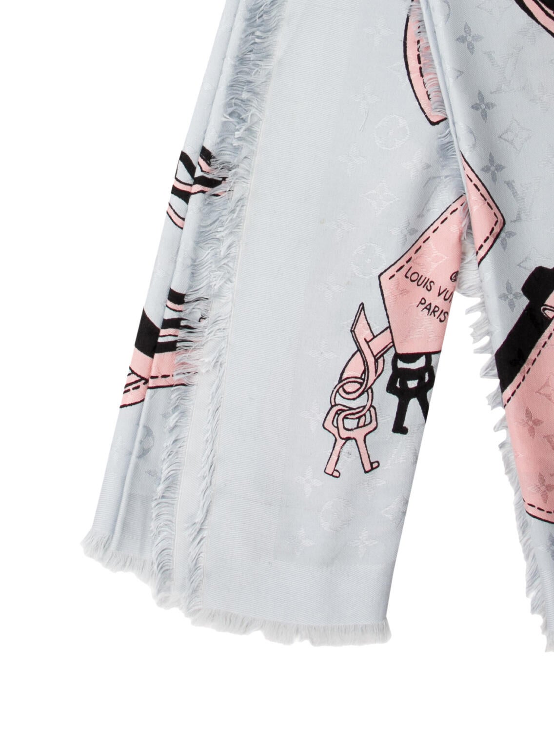 Louis Vuitton Handle Me Silk Shawl Silk Scarf