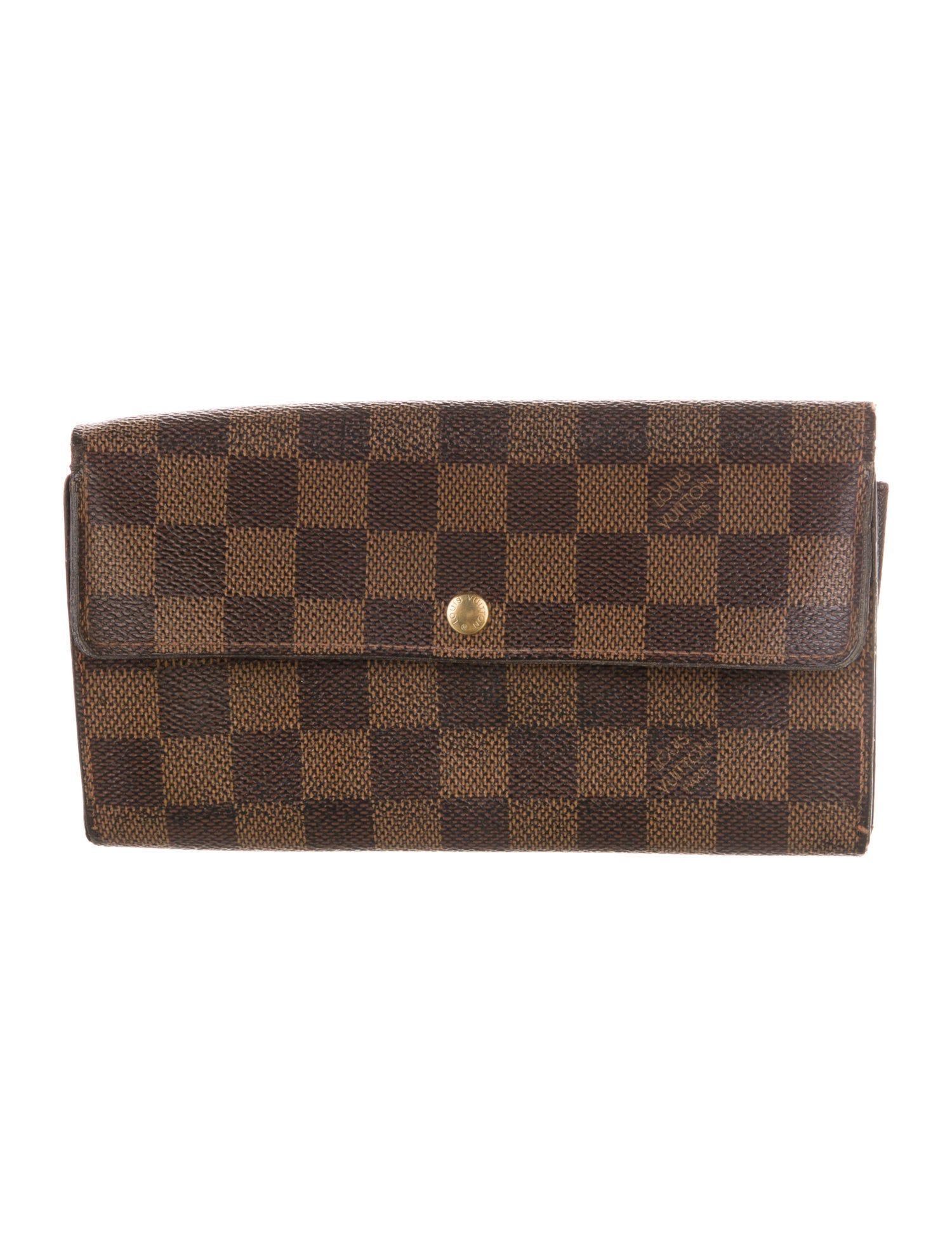 Louis Vuitton Vintage Damier Ebene Pattern International Wallet