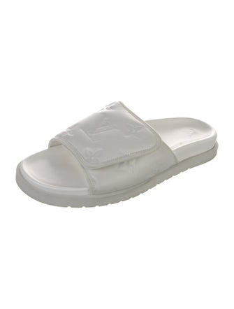 Louis Vuitton LV Monogram Leather Slides