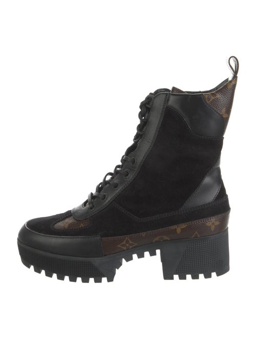 Louis Vuitton LV Monogram Suede Combat Boots