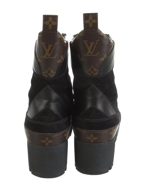 Louis Vuitton LV Monogram Suede Combat Boots