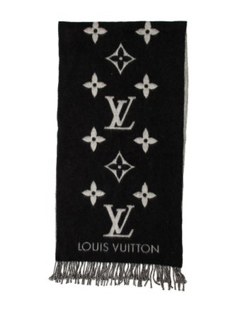 Louis Vuitton Cashmere Monogram Pattern Scarf