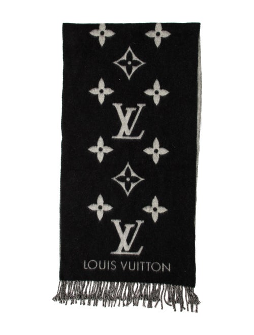 Louis Vuitton Cashmere Monogram Pattern Scarf