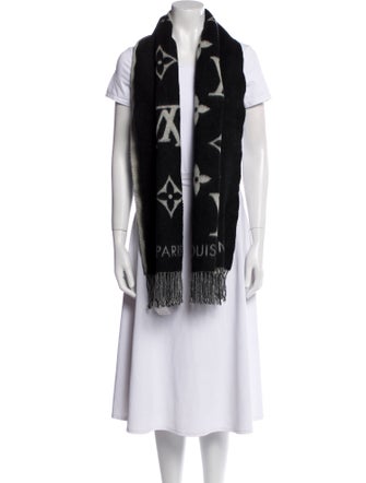 Louis Vuitton Cashmere Monogram Pattern Scarf