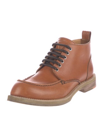 Louis Vuitton Leather Lace-Up Boots