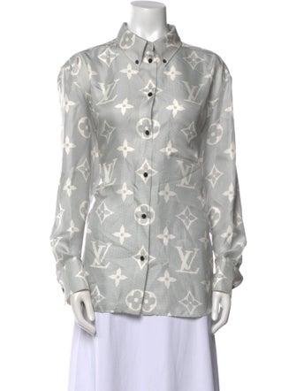 Louis Vuitton 2023 Silk Button-Up Top