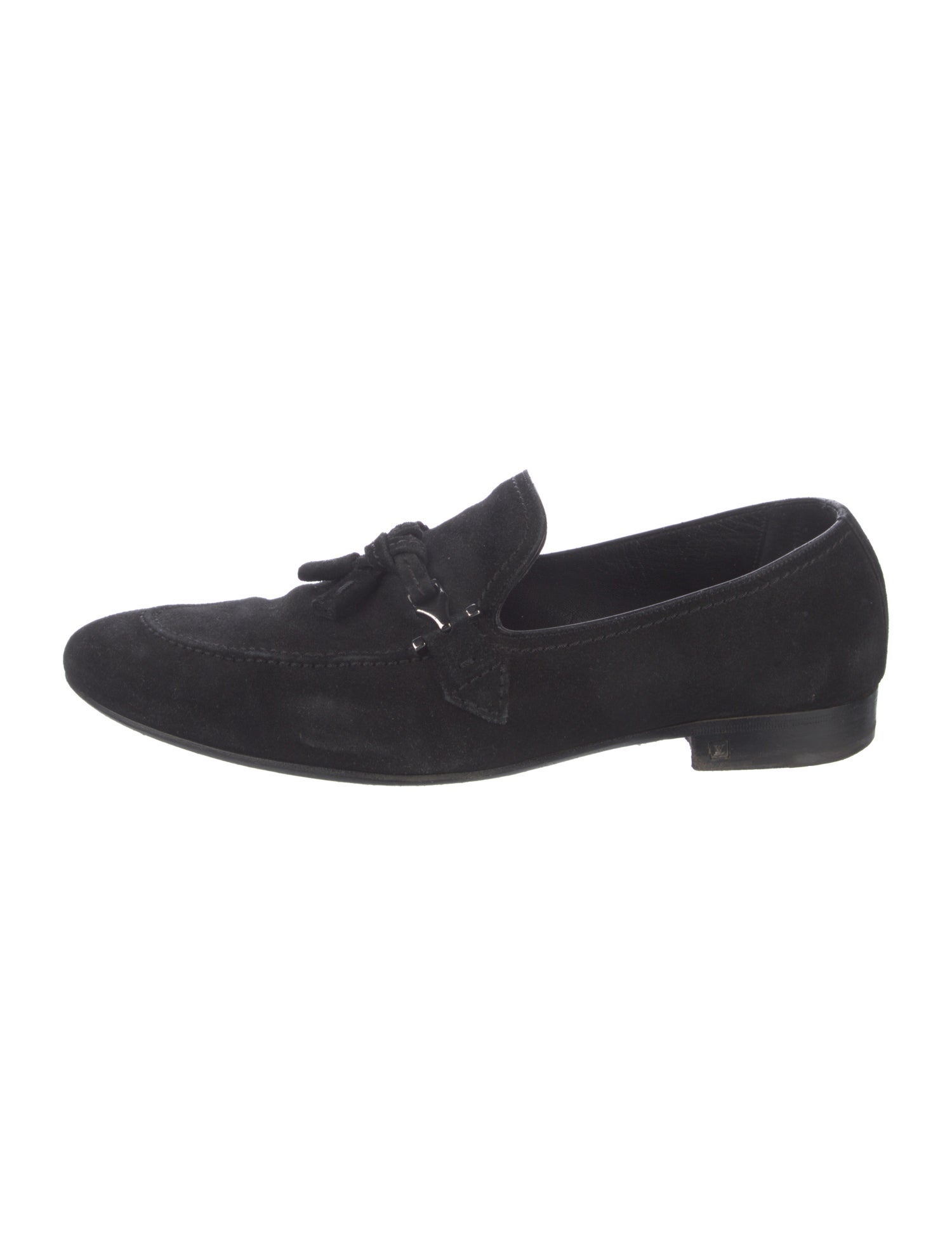 Louis Vuitton Suede Bow Accents Dress Loafers
