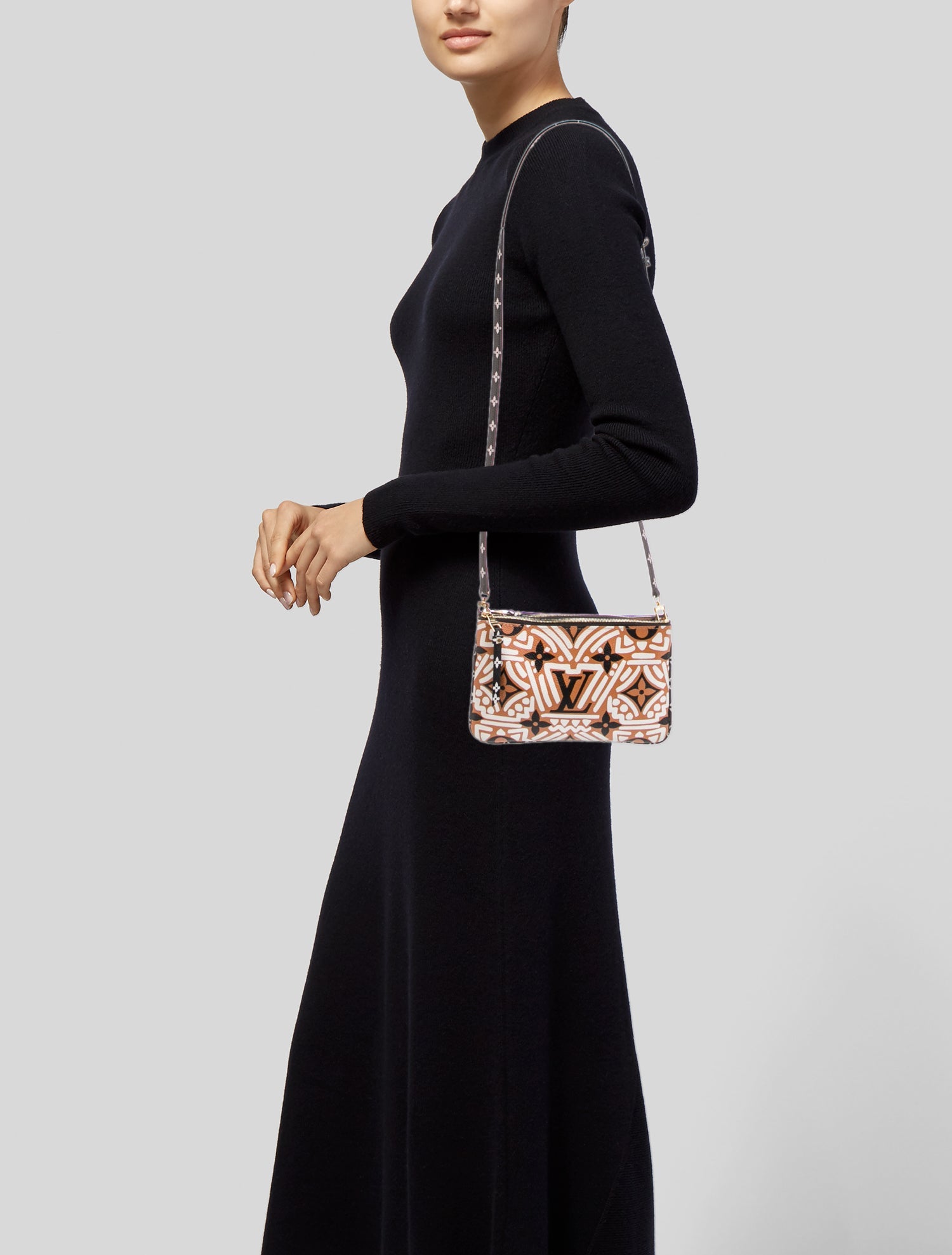 Louis Vuitton Monogram Giant Double Zip Pochette Petit