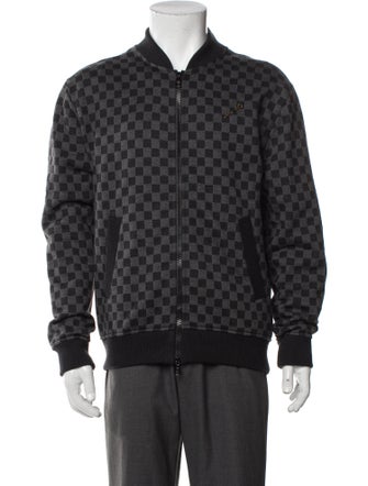 Louis Vuitton 2023 Damier Graphite Pattern Bomber Jacket