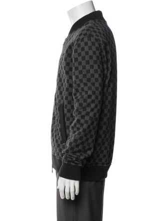 Louis Vuitton 2023 Damier Graphite Pattern Bomber Jacket