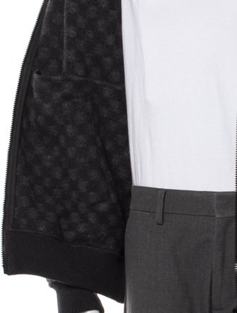 Louis Vuitton 2023 Damier Graphite Pattern Bomber Jacket