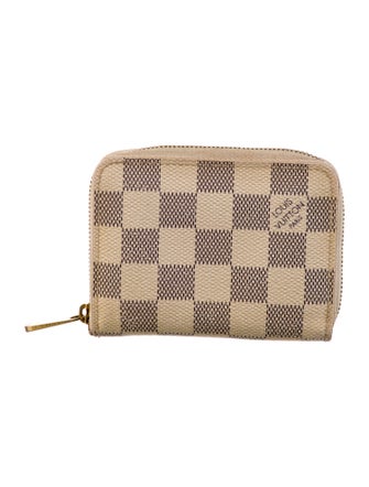 Louis Vuitton Damier Azur Pattern Coated Canvas Zippy Coin Purse