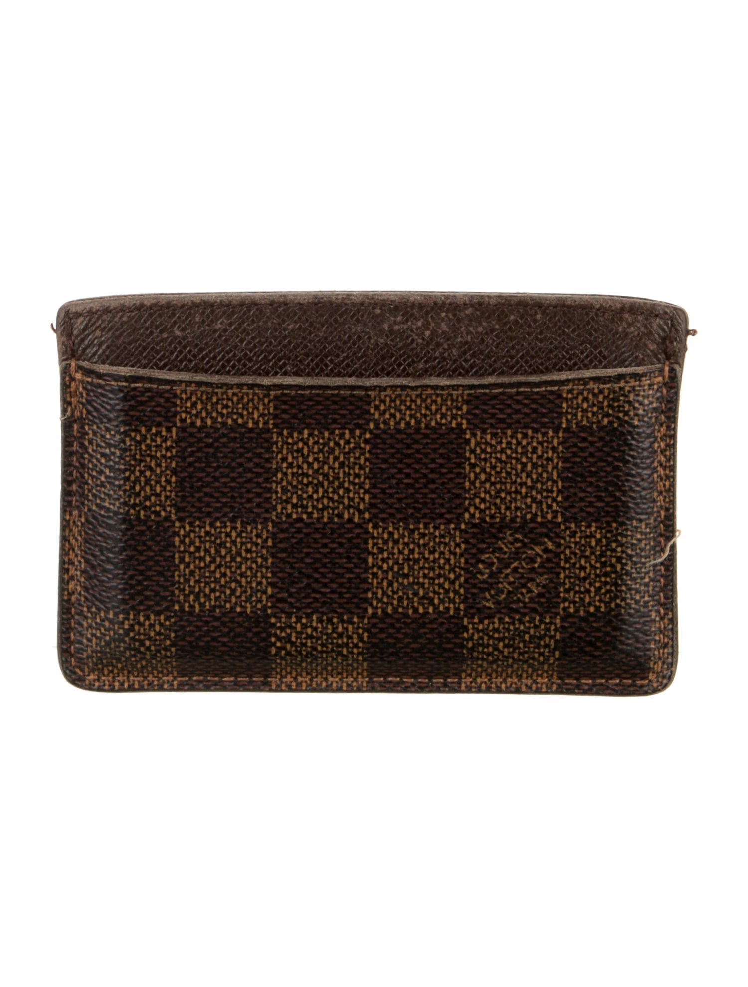 Louis Vuitton Damier Ebene Pattern Coated Canvas Card Case