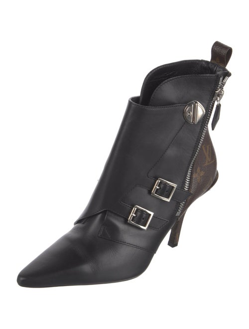 Louis Vuitton Monogram Pattern Leather Moto Boots